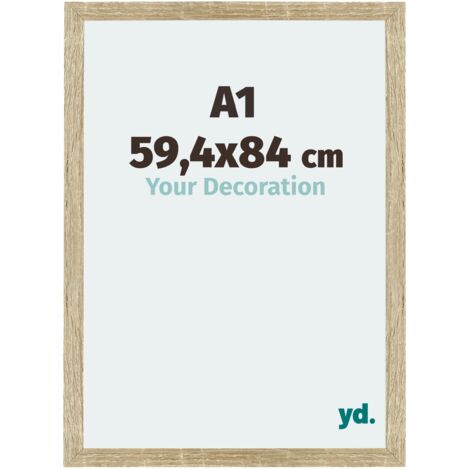 Cadre Puzzle A1 - 59.4x84 cm - Chêne Sonoma - MDF - Mura. (1/5)