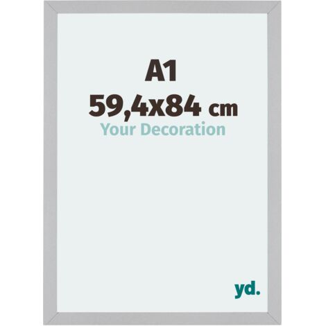 Cadre Puzzle A1 - 59.4x84 cm - Argent Mat - MDF - Mura. (1/5)