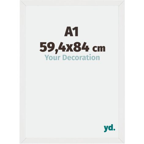 Cadre Puzzle A1 - 59.4x84 cm - Blanc Brillant - MDF - Mura. (1/5)