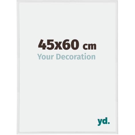 Cadre Puzzle 45x60 cm - Blanc Brillant - Plastique - Annecy. (1/5)