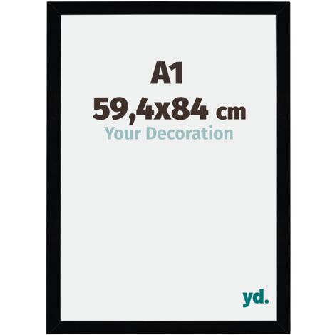 Cadre Puzzle A1 - 59.4x84 cm - Noir Brillant - MDF - Mura. (1/5)