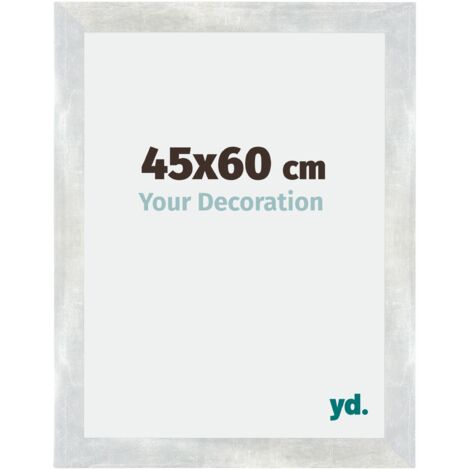 Cadre Puzzle 45x60 cm - Argent Brillant Vintage - MDF - Mura. (1/5)