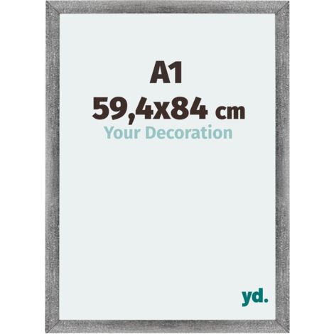 Cadre Puzzle A1 - 59.4x84 cm - Gris Patiné - MDF - Mura. (1/5)