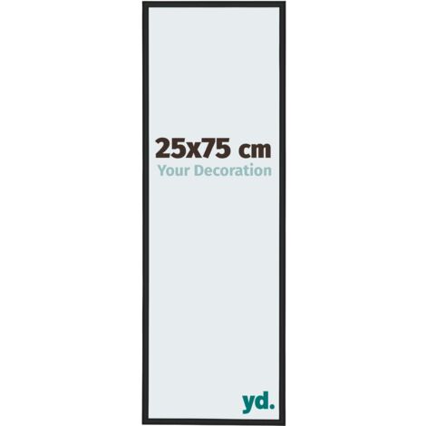 yd. - Cadre photo 25x75 - Noir Brillant - Aluminium - Miami (1/5)