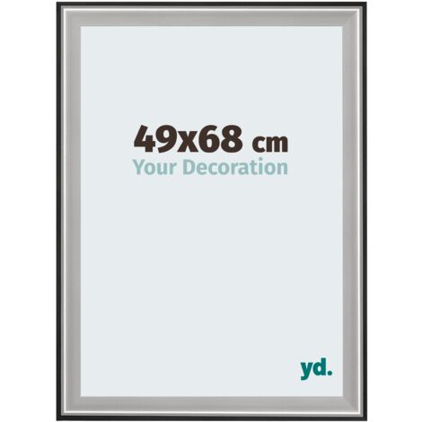 Cadre Puzzle 49x68 cm - Noir Argent Poli - Bois - Birmingham. (1/5)