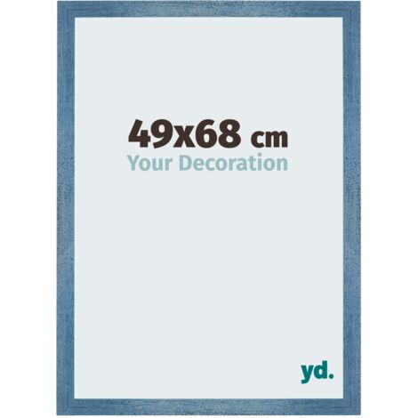 Cadre Puzzle 49x68 cm - Bleu Brillant Patiné - MDF - Mura. (1/5)