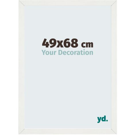 Cadre Puzzle 49x68 cm - Blanc Patiné - MDF - Mura. (1/5)