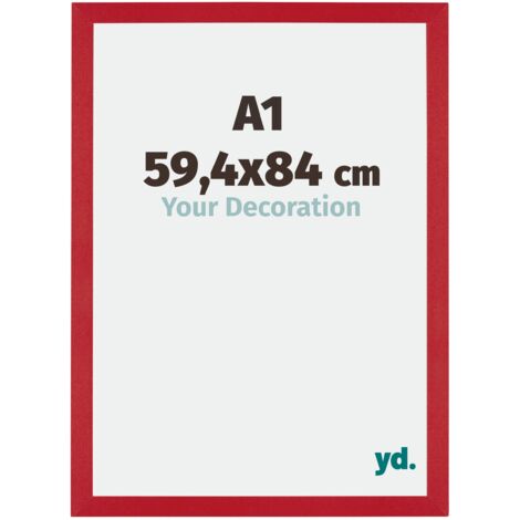 Cadre Puzzle A1 - 59.4x84 cm - Rouge - MDF - Mura. (1/5)