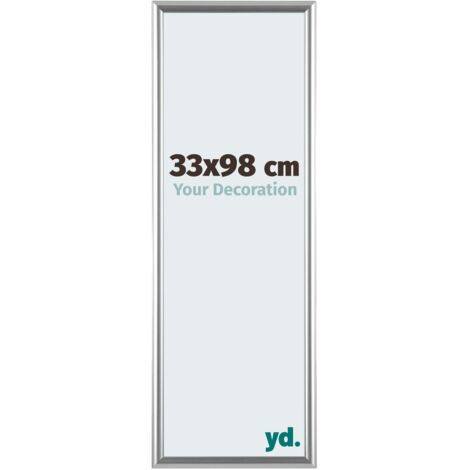 yd. - Cadre photo 33x98 - Argent - Plastique - Bordeaux