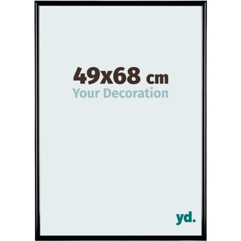 yd. - Cadre photo 49x68 - Noir Brillant - Plastique - Bordeaux