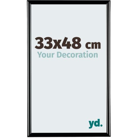 yd. - Cadre photo 33x48 - Noir Brillant - Plastique - Bordeaux