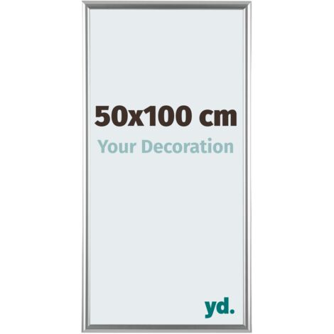 yd. - Cadre photo 50x100 - Argent - Plastique - Bordeaux