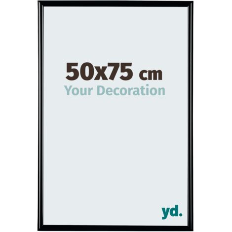 yd. - Cadre photo 50x75 - Noir Brillant - Plastique - Bordeaux