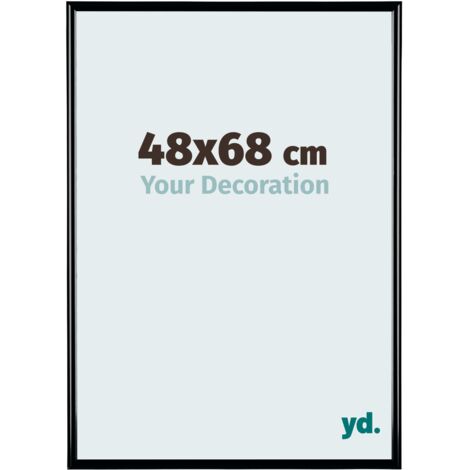 yd. - Cadre photo 48x68 - Noir Brillant - Plastique - Bordeaux