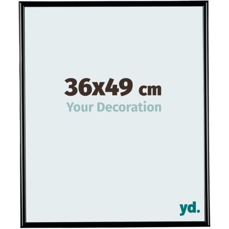 yd. - Cadre photo 36x49 - Noir Brillant - Plastique - Bordeaux