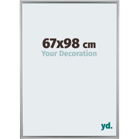 yd. - Cadre photo 67x98 - Argent - Plastique - Bordeaux