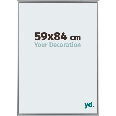 yd. - Cadre photo 59x84 - Argent - Plastique - Bordeaux