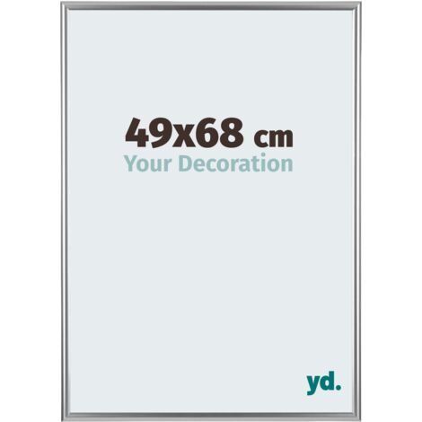 yd. - Cadre photo 49x68 - Argent - Plastique - Bordeaux