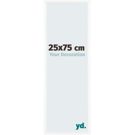 yd. - Cadre photo 25x75 - Blanc Brillant - Plastique - Bordeaux