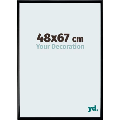 yd. - Cadre photo 48x67 - Noir Brillant - Plastique - Bordeaux