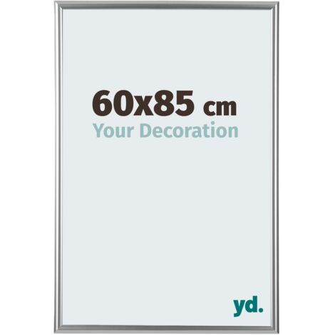 yd. - Cadre photo 60x85 - Argent - Plastique - Bordeaux