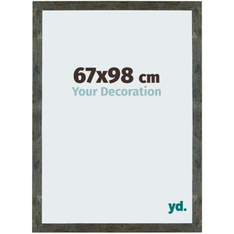 yd. - Cadre photo 67x98 - Bleu Or Melange - MDF - Mura