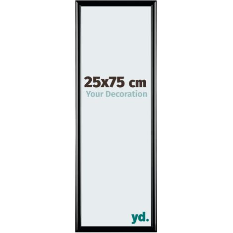 yd. - Cadre photo 25x75 - Noir Brillant - Plastique - Bordeaux