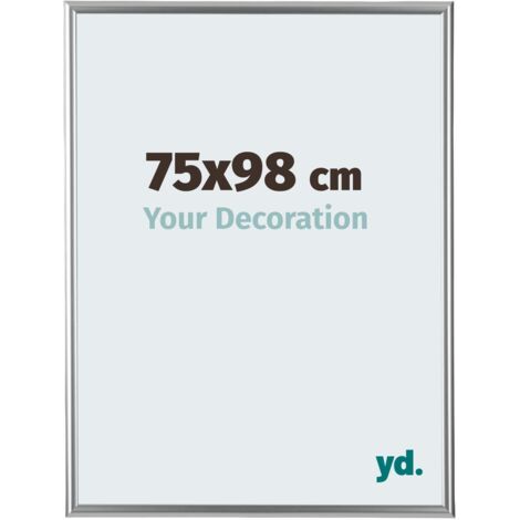 yd. - Cadre photo 75x98 - Argent - Plastique - Bordeaux
