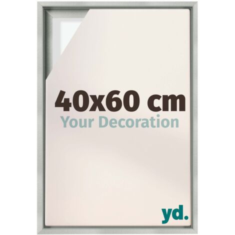 Your Decoration - Cadre flottant  - Argent Mat - Cadre en caisse américaine pour toile sur chassis - MDF - Lyon (1/5)
