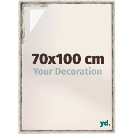 Your Decoration - Cadre flottant  - Blanc Vintage - Cadre en caisse américaine pour toile sur chassis - MDF - Lyon (1/5)