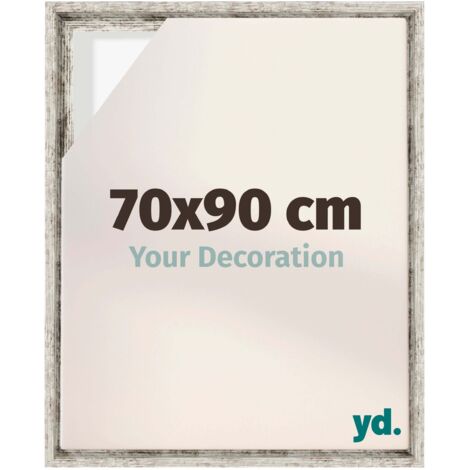 Your Decoration - Cadre flottant  - Blanc Vintage - Cadre en caisse américaine pour toile sur chassis - MDF - Lyon (1/5)