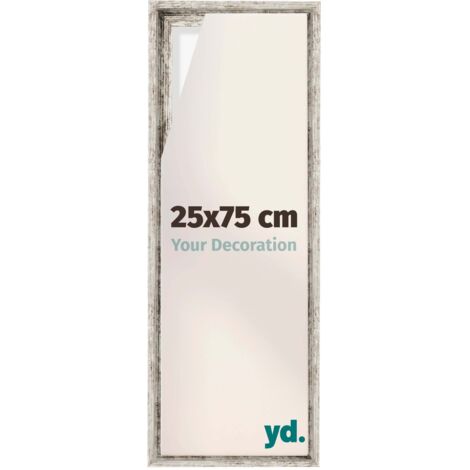 Your Decoration - Cadre flottant - Blanc Vintage - Cadre en caisse américaine pour toile sur chassis - MDF - Lyon (1/5)