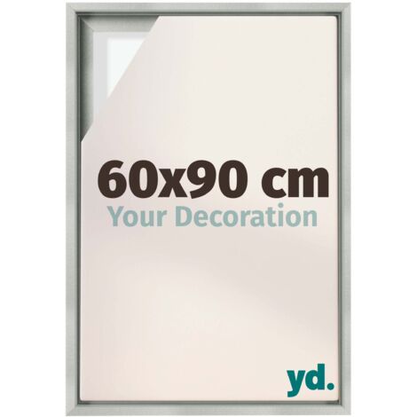 Your Decoration - Cadre flottant  - Argent Mat - Cadre en caisse américaine pour toile sur chassis - MDF - Lyon (1/5)