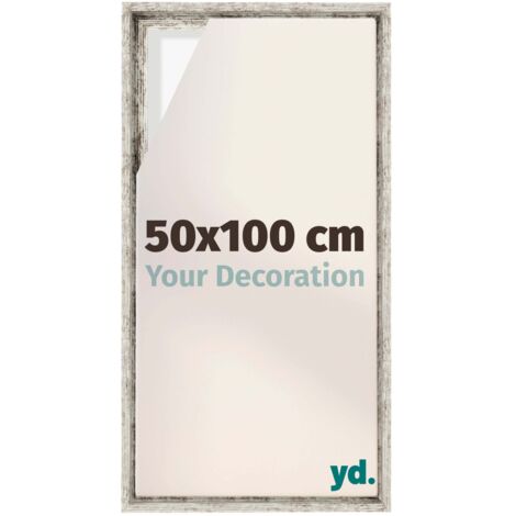 Your Decoration - Cadre flottant  - Blanc Vintage - Cadre en caisse américaine pour toile sur chassis - MDF - Lyon (1/5)