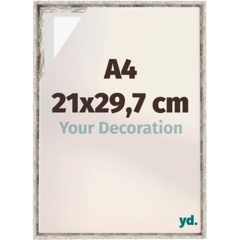 Your Decoration - Cadre flottant  - Blanc Vintage - Cadre en caisse américaine pour toile sur chassis - MDF - Lyon (1/5)