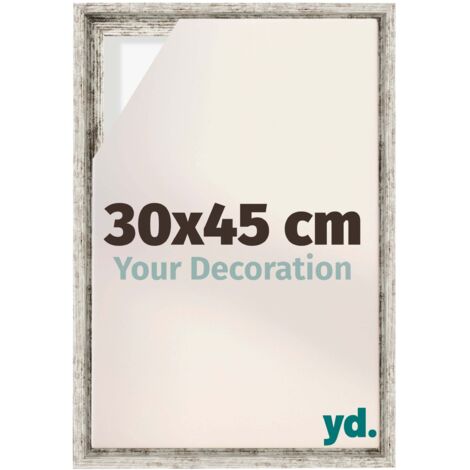 Your Decoration - Cadre flottant  - Blanc Vintage - Cadre en caisse américaine pour toile sur chassis - MDF - Lyon (1/5)