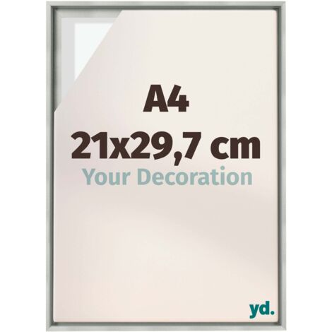 Your Decoration - Cadre flottant  - Argent Mat - Cadre en caisse américaine pour toile sur chassis - MDF - Lyon (1/5)