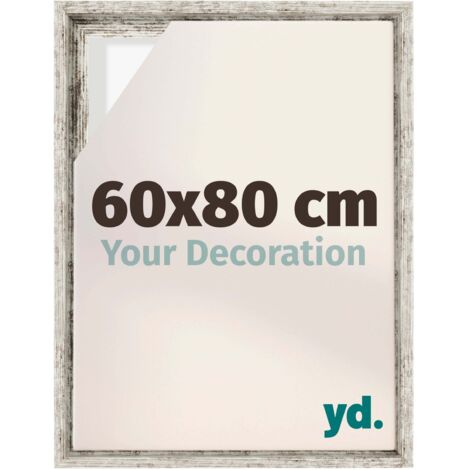 Your Decoration - Cadre flottant  - Blanc Vintage - Cadre en caisse américaine pour toile sur chassis - MDF - Lyon (1/5)