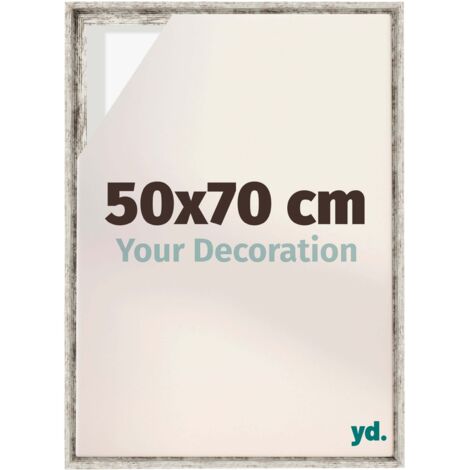 Your Decoration - Cadre flottant  - Blanc Vintage - Cadre en caisse américaine pour toile sur chassis - MDF - Lyon