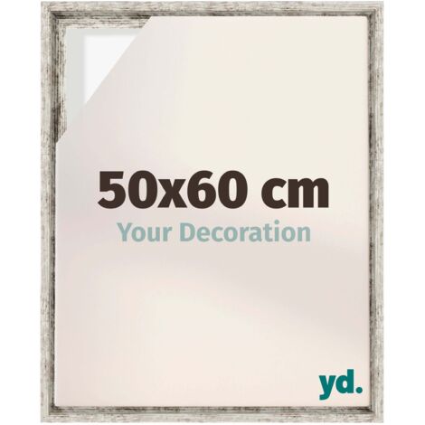 Your Decoration - Cadre flottant  - Blanc Vintage - Cadre en caisse américaine pour toile sur chassis - MDF - Lyon (1/5)
