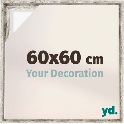 Your Decoration - Cadre flottant  - Blanc Vintage - Cadre en caisse américaine pour toile sur chassis - MDF - Lyon (1/5)