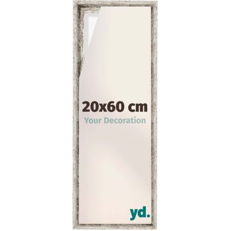 Your Decoration - Cadre flottant  - Blanc Vintage - Cadre en caisse américaine pour toile sur chassis - MDF - Lyon (1/5)