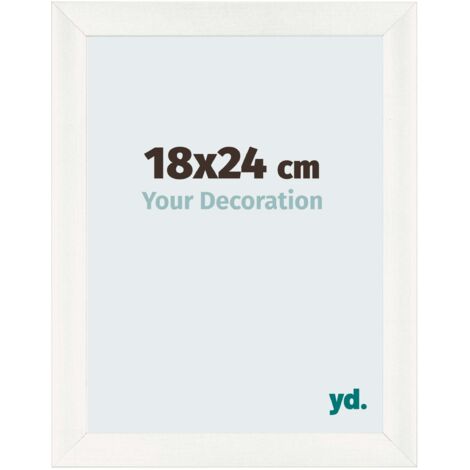 yd. - Cadre photo 18x24 - Blanc Patine - MDF - Pisa (1/5)