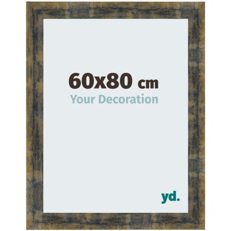 yd. - Cadre photo 60x80 - Bleu Or Melange - MDF - Pisa (1/5)