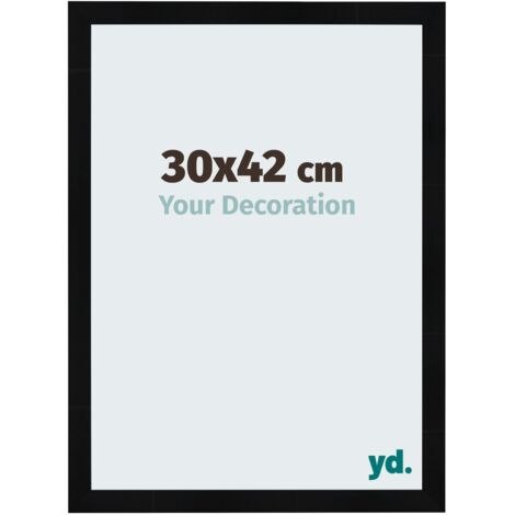yd. - Cadre photo 30x42 - Noir Brillant - MDF - Pisa (1/5)