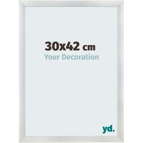 yd. - Cadre photo 30x42 - Argent Mat - MDF - Pisa (1/5)
