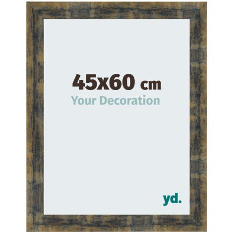 yd. - Cadre photo 45x60 - Bleu Or Melange - MDF - Pisa (1/5)