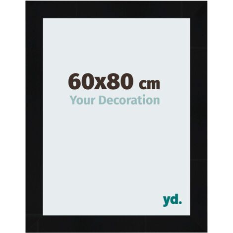 yd. - Cadre photo 60x80 - Noir Brillant - MDF - Pisa (1/5)