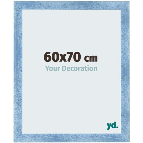 yd. - Cadre photo 60x70 - Bleu Brillant Patine - MDF - Pisa (1/5)