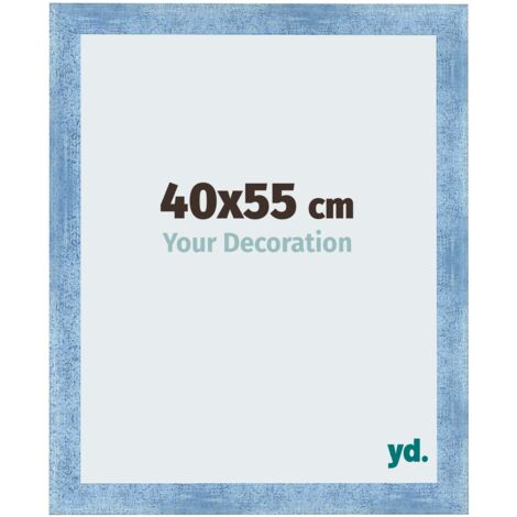 yd. - Cadre photo 40x55 - Bleu Brillant Patine - MDF - Pisa (1/5)